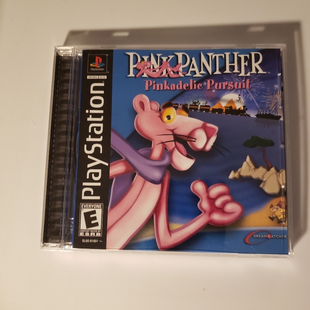 PS1 PLAYSTATION RARE PINK PANTHER PINKADELIE PURSUIT GAME GREAT CONDITION TESTED